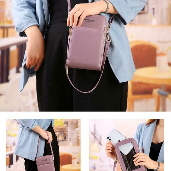 Crossbody Phone Purse Touch Screen Bag 3 Tiers - Multiple Colors - Picture 6 of 16